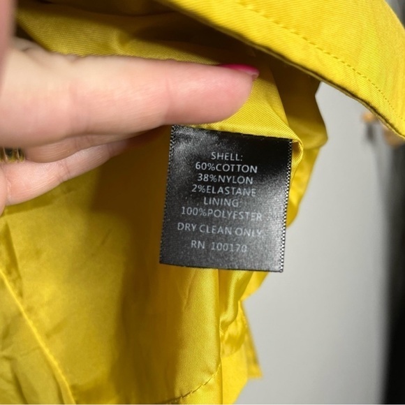 Sandro Studio Mustard Yellow Rain Jacket size Medium EUC - Picture 5 of 6
